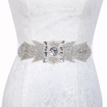 Inofinn WH9 кристалл свадебные аксессуары атласное свадебное платье пояс для невесты лента пояс-кушак Пояс для вечерних выпускных платьев