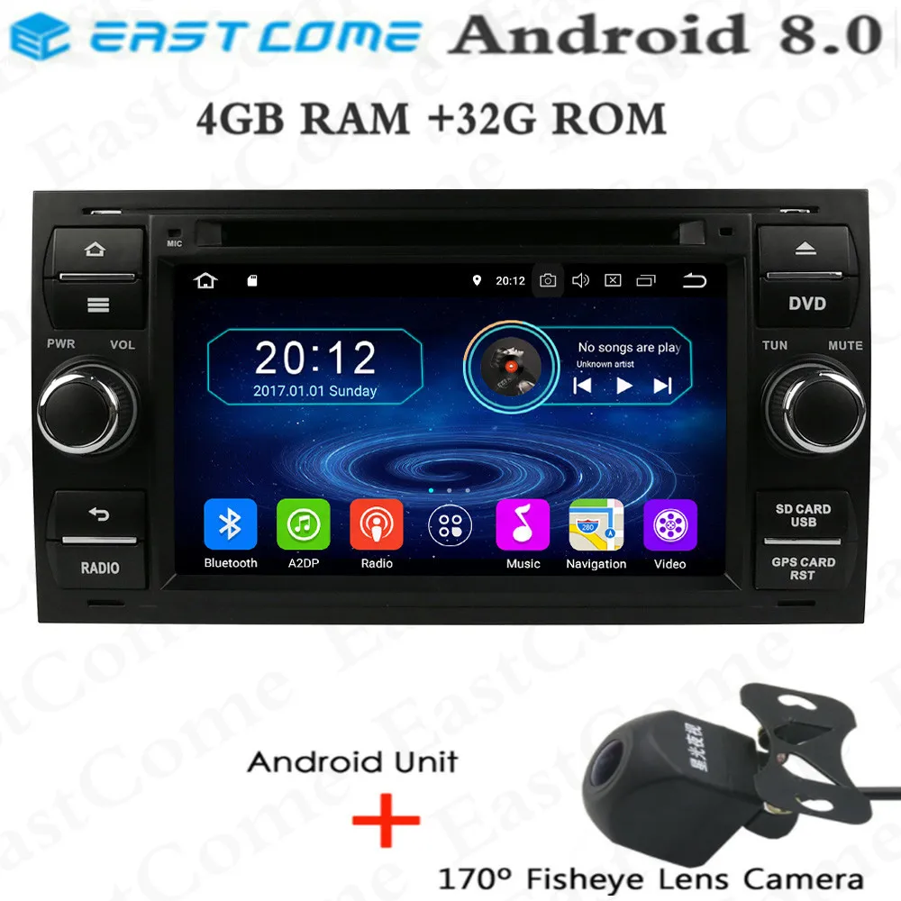 

Octa Core Android 8.0 Car DVD Player For Ford Mondeo Focus Fiesta Transit Galaxy Fusion C-MAX S-MAX C S MAX Car Radio 4GB RAM BT