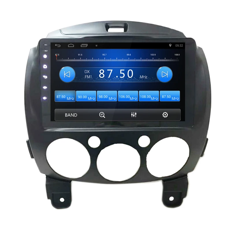 Cheap 2018 BIG HD 9" 1024*600 QUAD core Android 7.0 CAR DVD PC GPS FOR Mazda Mazda 2 2010 2011 2012 3G WIFI OBD DVR BT USB CAMERA MAPS 2