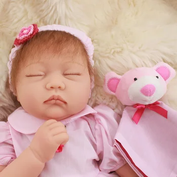 

22"handmade reborn babies silicone dolls 55cm collection vinyl sleeping playmates Xmas bebe toddlers kids birthday brinquedos