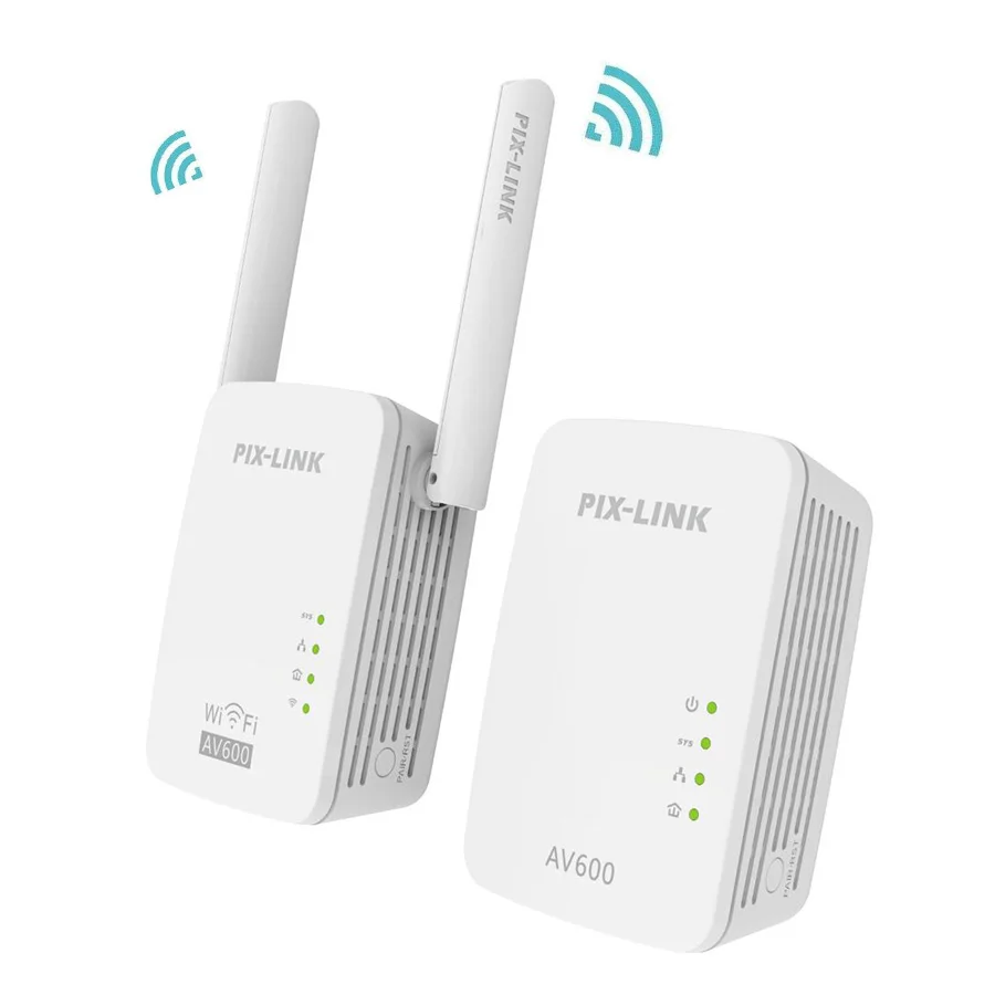 1 пара PIXLINK LV-PL01 300 Мбит/с беспроводной Wifi удлиннитель маршрутизатора комплект Wi-Fi ретранслятор AV600 Powerline Edition сетевой адаптер