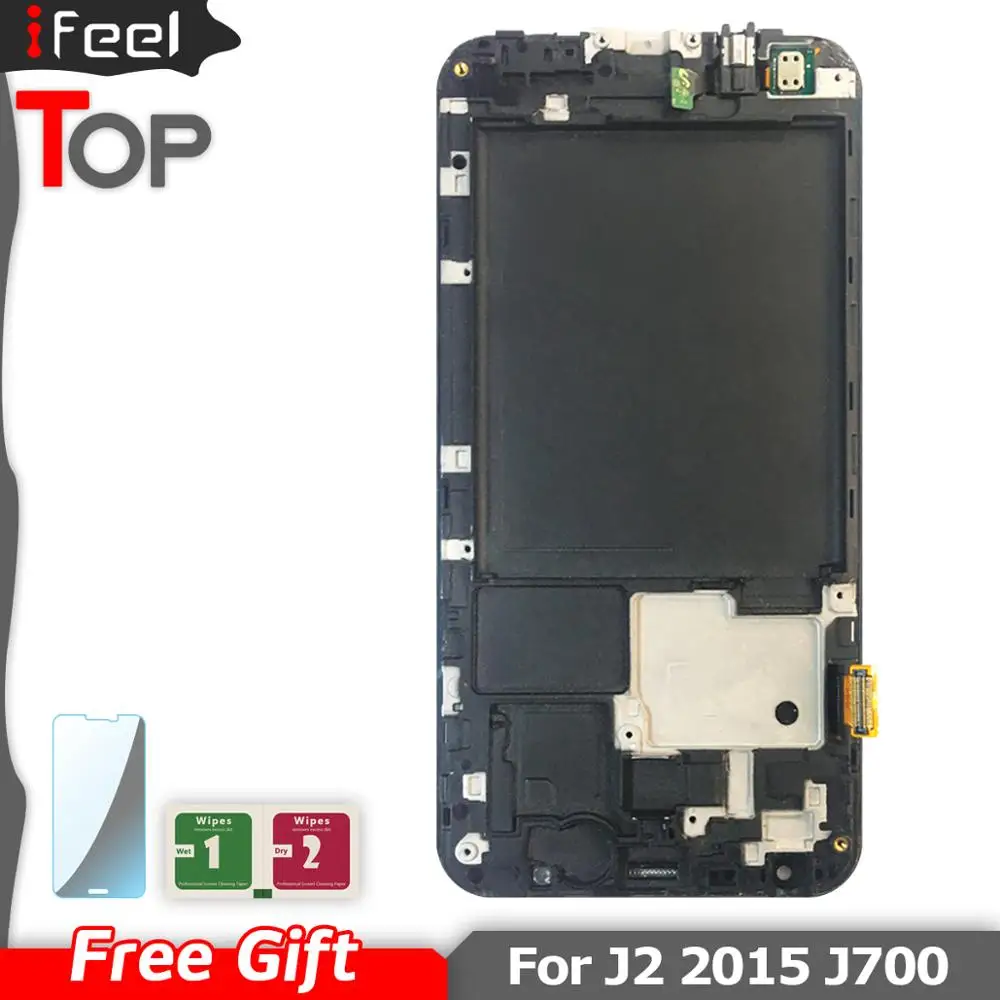 Pаспродажа Для samsung Galaxy J7 2015 J700 ЖК дисплей с сенсорным экраном дигитайзер сборка Рамка для samsung J700F J700M J700H J700FN дисплей