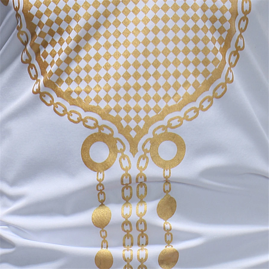 GuyuEra Fashion African dashiki style hot African wind long sleeve V-neck casual T-shirt black and white M-3XL