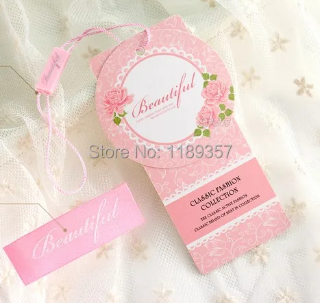 in stock printed generic hang tag cute girl kid women clothing tag