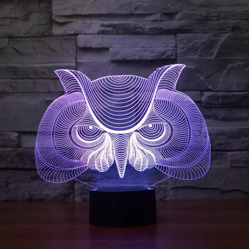 Owl Colorful Light Creative Touch Table Top Desk Lamp Novelty Creative Touch Table Top Desk Lamp