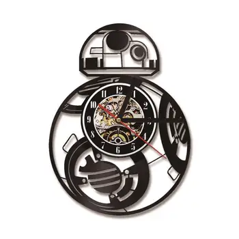 

Home Decorative CD Record Clocks Star Wars Theme Vintage and Creative Vinyl LP Record Wall Clock LED Light