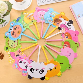 

40pcs/box Cartoon creative plastic cute fan pen custom logo Code ballpoint pen Gift Pen Wholesale