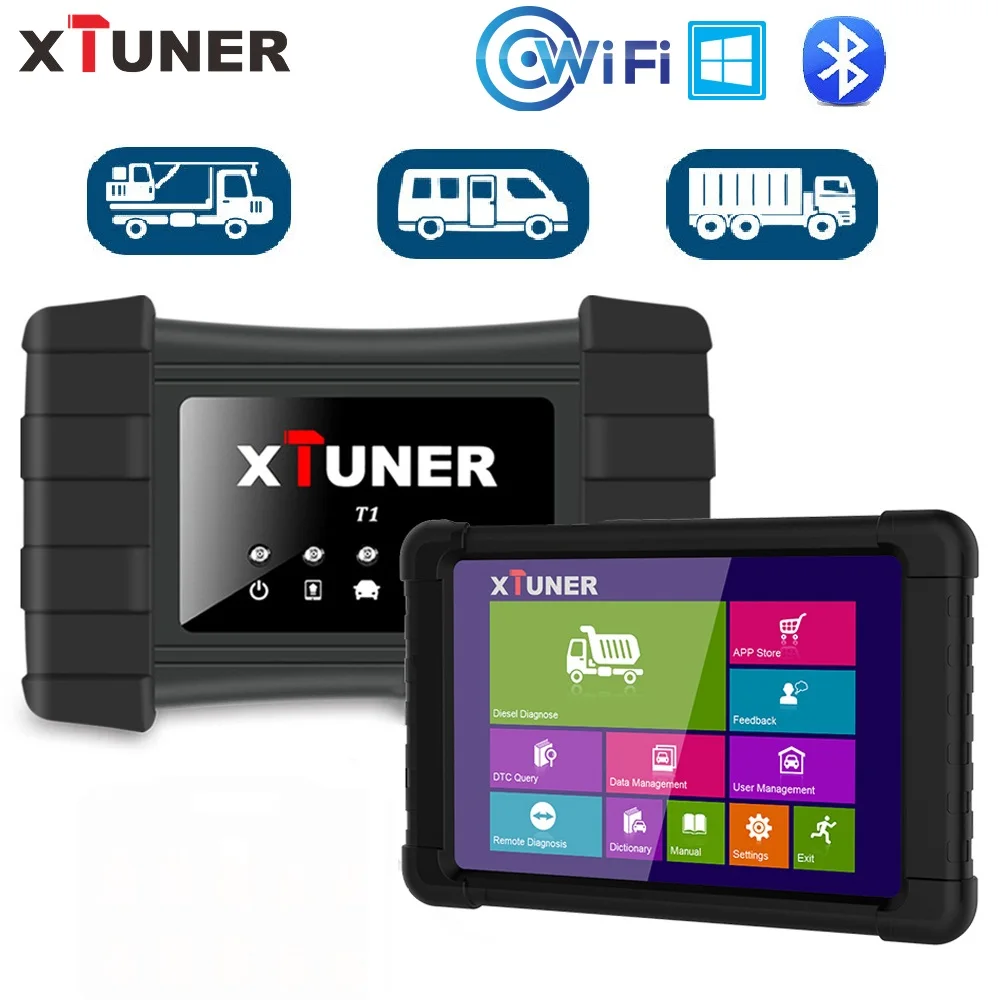 

XTUNER T1 Heavy Duty Truck Auto Scanner For Truck Airbag ABS DPF Reset Scan OBD 2 Professional Car Diagnostic Tool Vpecker T1