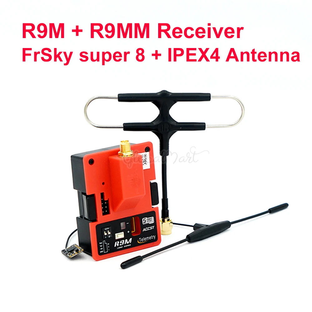 

FrSky Long Range System R9M and R9 MM R9MM R9 Mini 900MHz Receiver Combo Set FrSky Super 8 Antenna / Frsky IPEX4 900MHz Antenna