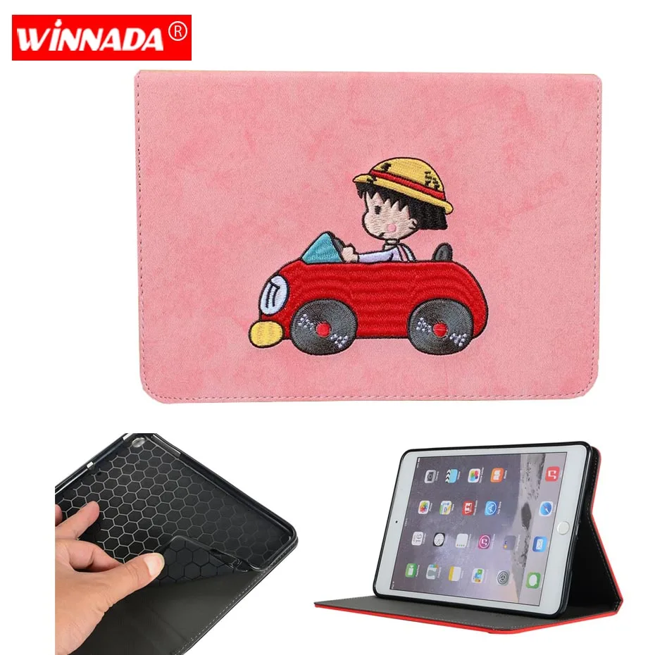 

For ipad mini 1 2 3 4 case fashionable stitchwork Cartoon car Maruko Crayon Stand Protective Case TPU back Cover for ipad mini 4