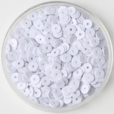 

New Arrival-50g 5mm Flat Round Loose Sequins Paillettes Sewing Arts Crafts Good Quality 17# White Confetti
