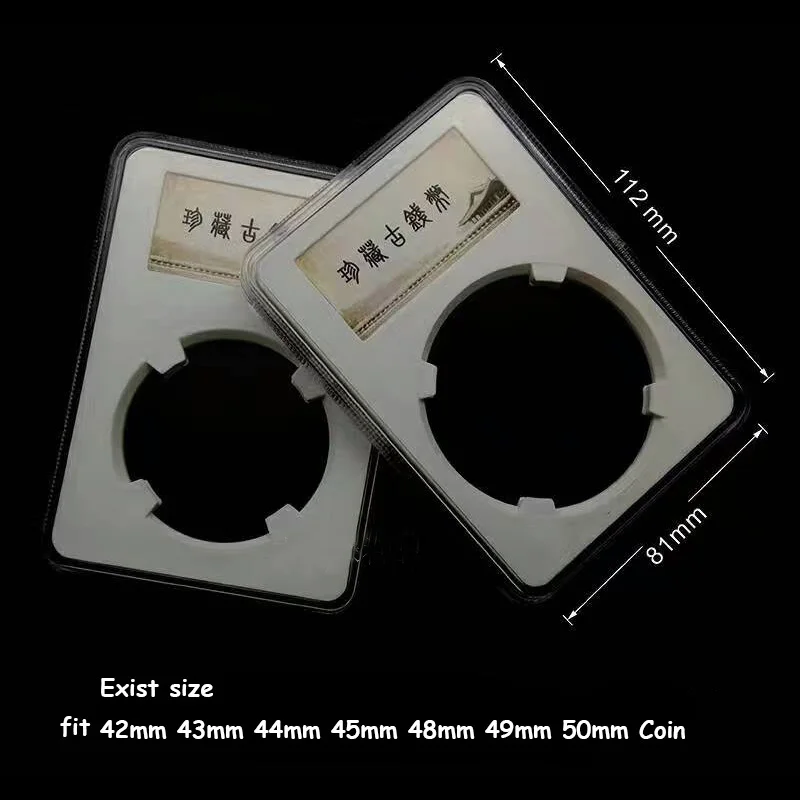 

Large size 42mm- 50mm - 60mm slabs display Grade coin holder Storage boxes High quality