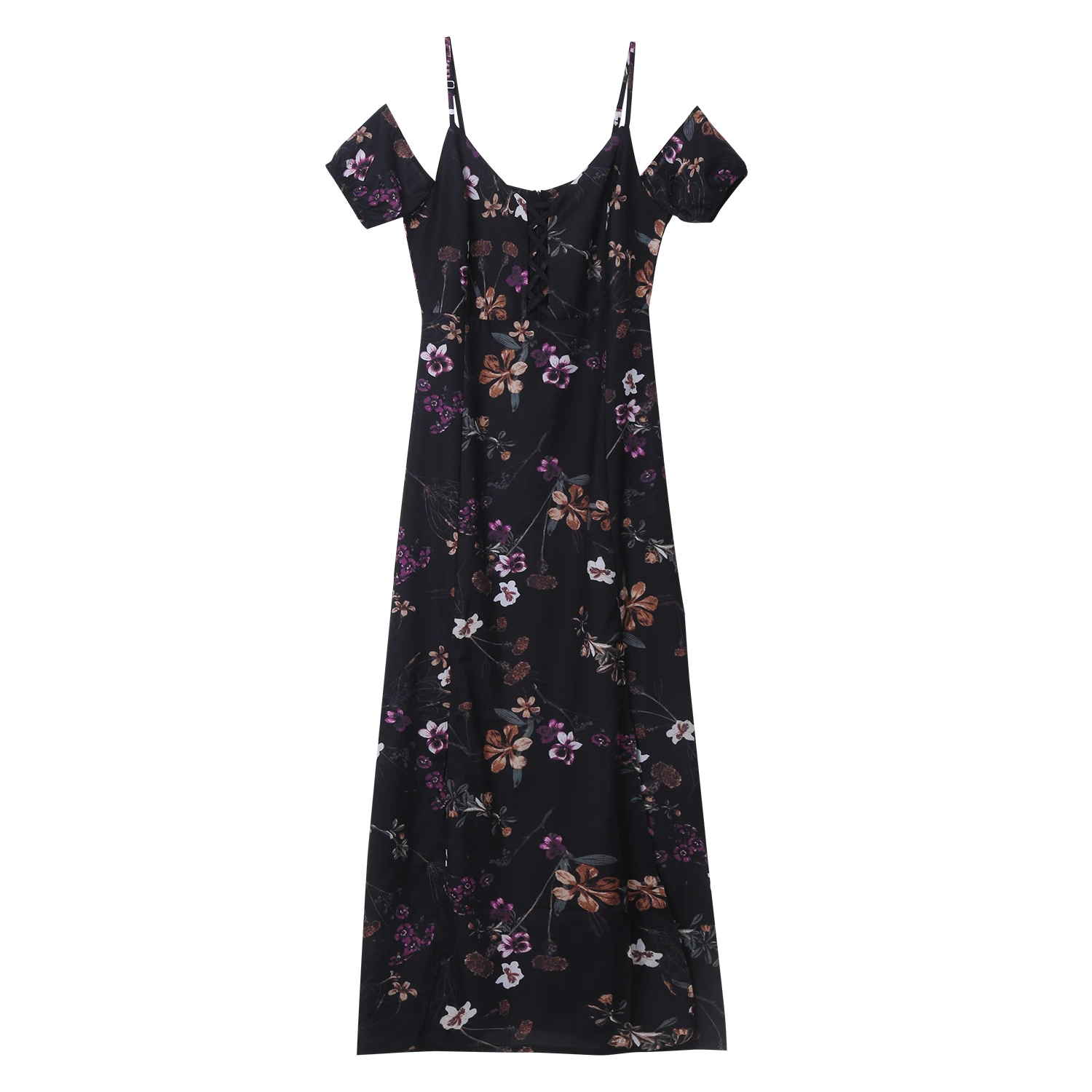 

Fashion Women Floral Off Shoulder Loose Chiffon Dress Summer Vestidos Ladies Boho Long Maxi Dresses Party Beach Dresses Sundress