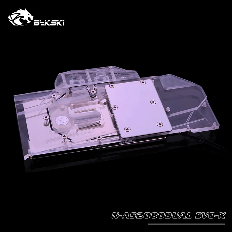 Bykski полный охват GPU водный блок для ASUS 2080 DUAL-8G EVO теплоотвод видеокарты кулер N-AS2080DUAL EVO-X