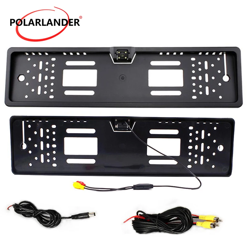 

4LED Waterproof 170 Degree Night Vision Infrared European License Plate Frame Car Reverse Backup Parking Rear View Camera Auto