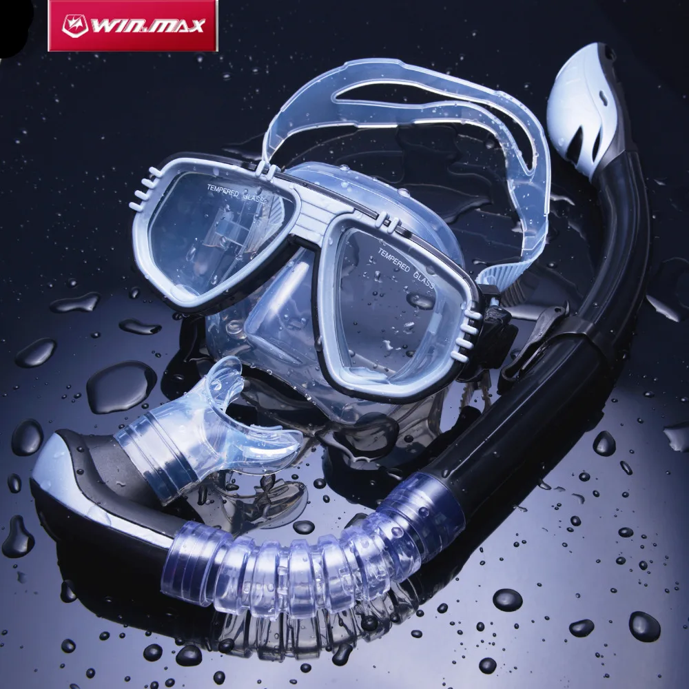 

2017 WINMAX New Arrival Swimming Scuba Diving Set Snorkeling Anti-fog Goggles Dive Mask Full-dry Dive Snorkel Kit