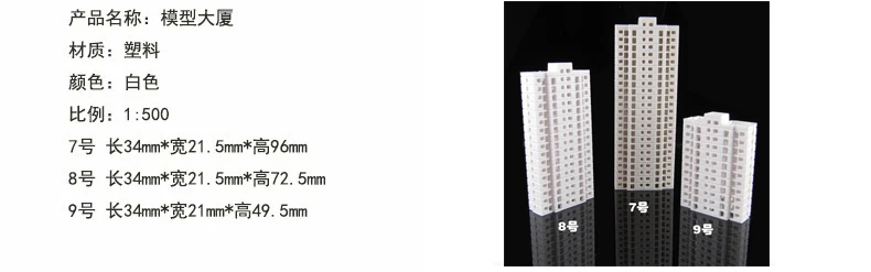Модель высокого здания 1/500-800 масштаб дома для железнодорожной компоновки архитектурных