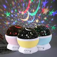 5V LED Night Light Projector Moon Lamp Battery USB Kids Gifts Children Bedroom Lamp Projection Lamp Star Projector