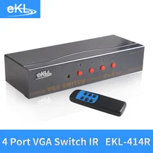 EKL 4x Input 4x Output VGA Splitter Switch with IR control 4 Way Switcher Resolution 1920×1440