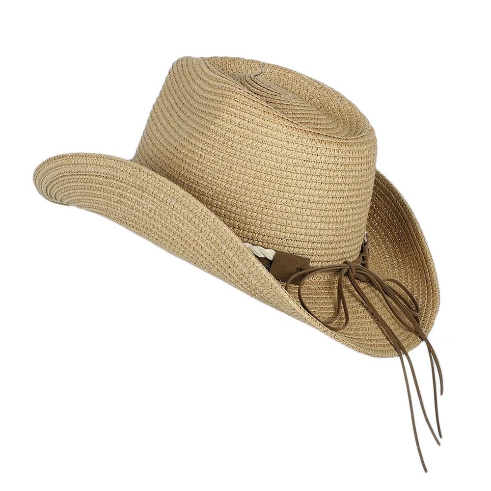Богемные женские полые западная ковбойская шляпа женские пляжные Sombrero Hombre Соломенная Панама ковбойские джазовые солнцезащитные очки размер 56-58 см