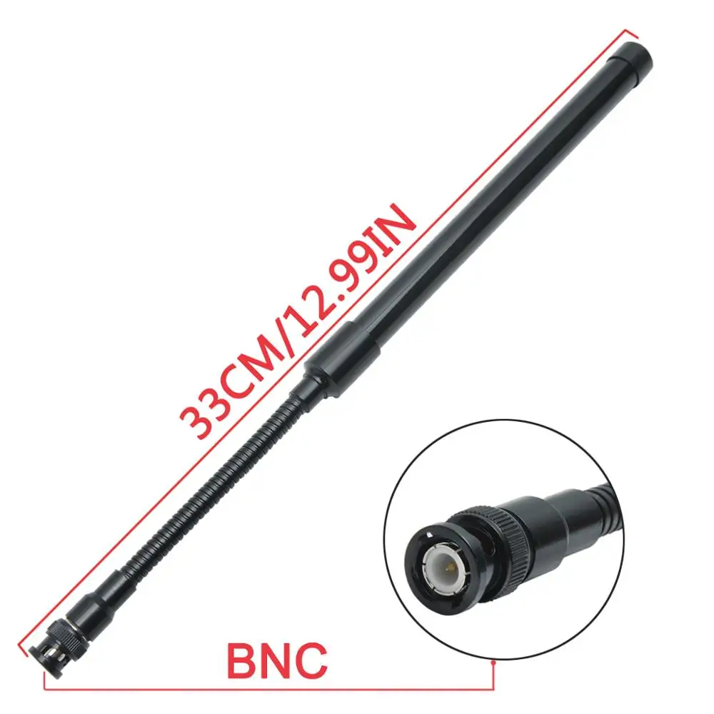 ABBREE BNC Складная тактическая антенна Двухдиапазонная 144/430 МГц для Icom рация радио IC
