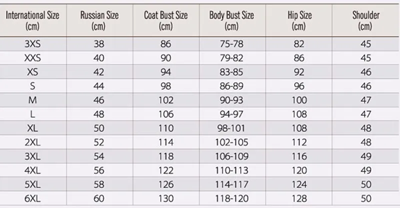 Size Chart 2