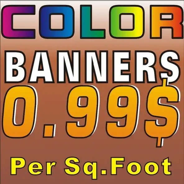 Custom Color Vinyl Banner 0 99 Per Sq Ft Outdoor Indoor Vinyl