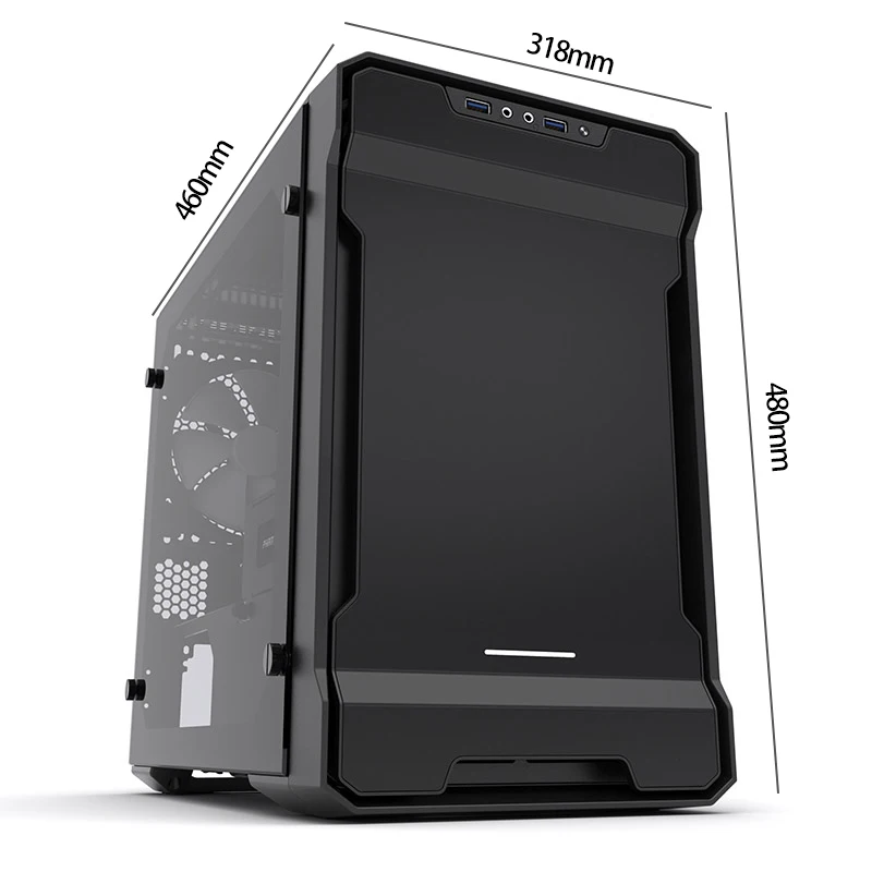 PHANTEKS 215PTG MiniITX RGB computer case (ITX motherboard / 280 water cooled / long graphics