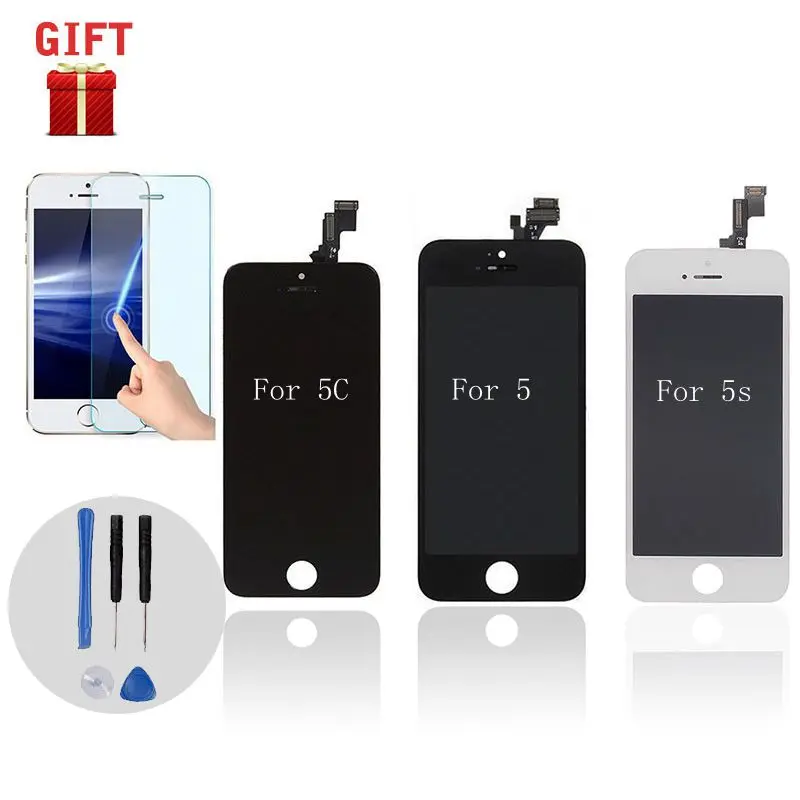 Iphone 5 5G Black LCD Digitizer Screen Assembly Digi /& Tempered Glass