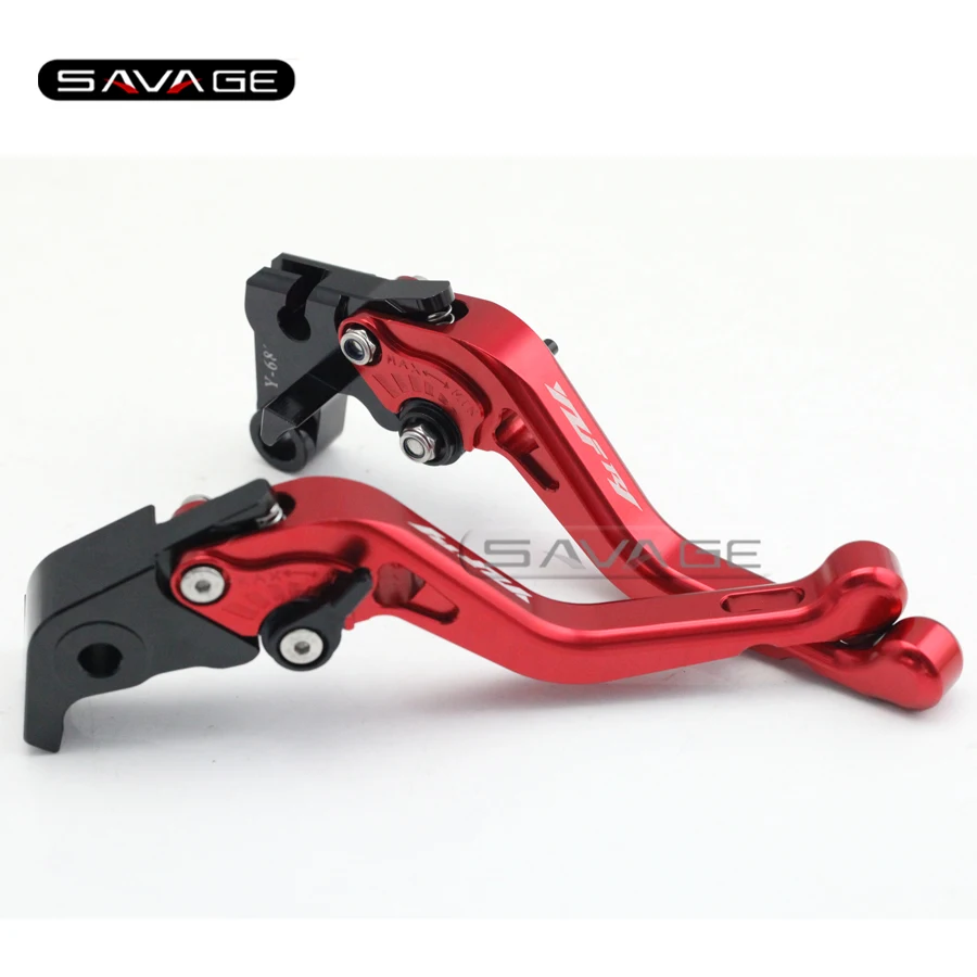 ФОТО For YAMAHA YZFR1 YZF-R1 2009-2015 10 11 12 13 14 Red Motorcycle CNC Aluminum Adjustable Short Brake Clutch Levers logo YZF R1