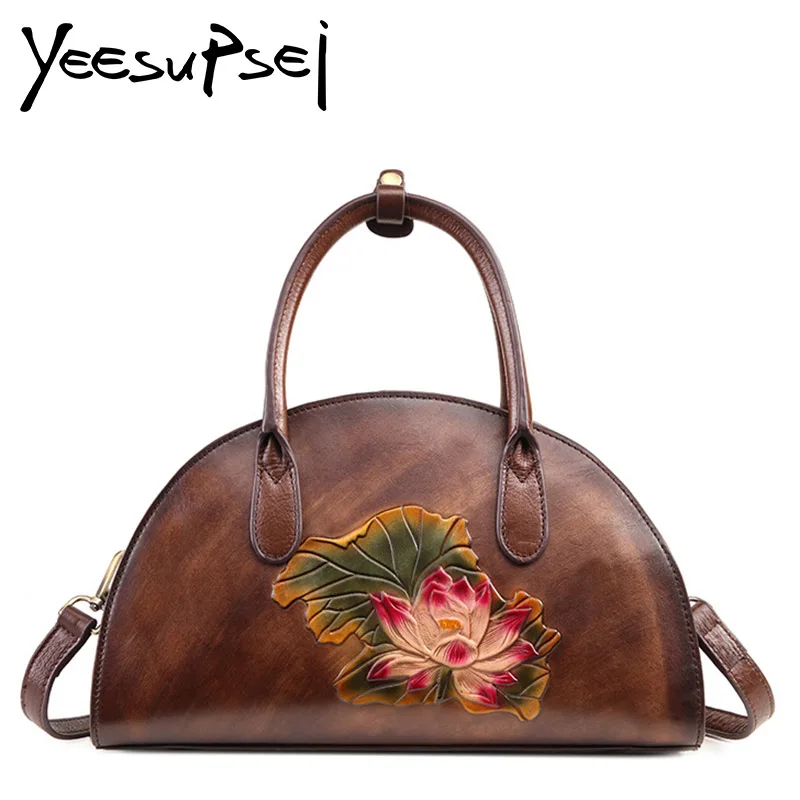 

YeeSupSei Fashion Lady Handy Bag Big Semicircle bag Shoulder Hobo Handbag for Women Handle Tote Female Retro Crossbody Bag Bolso
