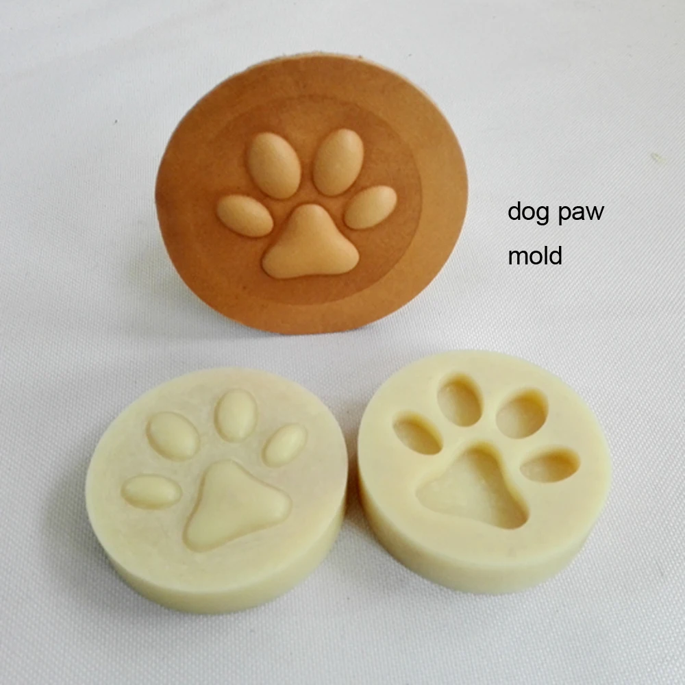 DIY leather craft dog cat paw key ring handing decoration shape modeling plastic mold with die cutting plastic mould set
