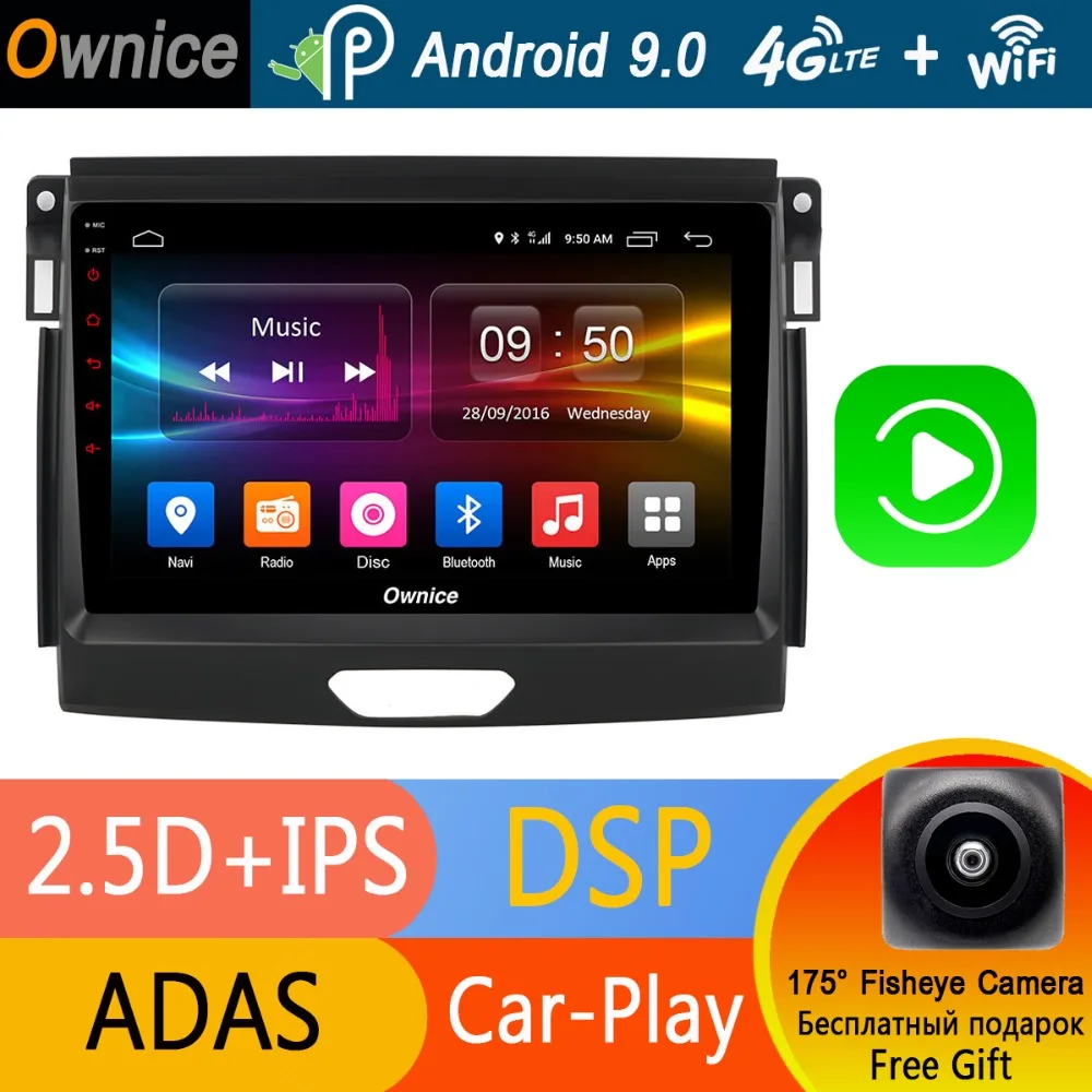 

Android 9.0 Octa Core 9" IPS GPS Navigation Car Radio Player For Ranger Raptor 2016 2017 2018 2019 DVD 4G SIM Card CarPlay DSP