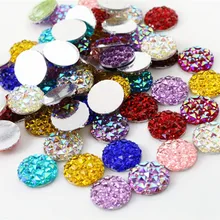 Новая мода 40 шт 12 мм смешанные цвета с плоской задней частью Смолы Кабошоны Драгоценности камеи аксессуары поставки оптом поставки