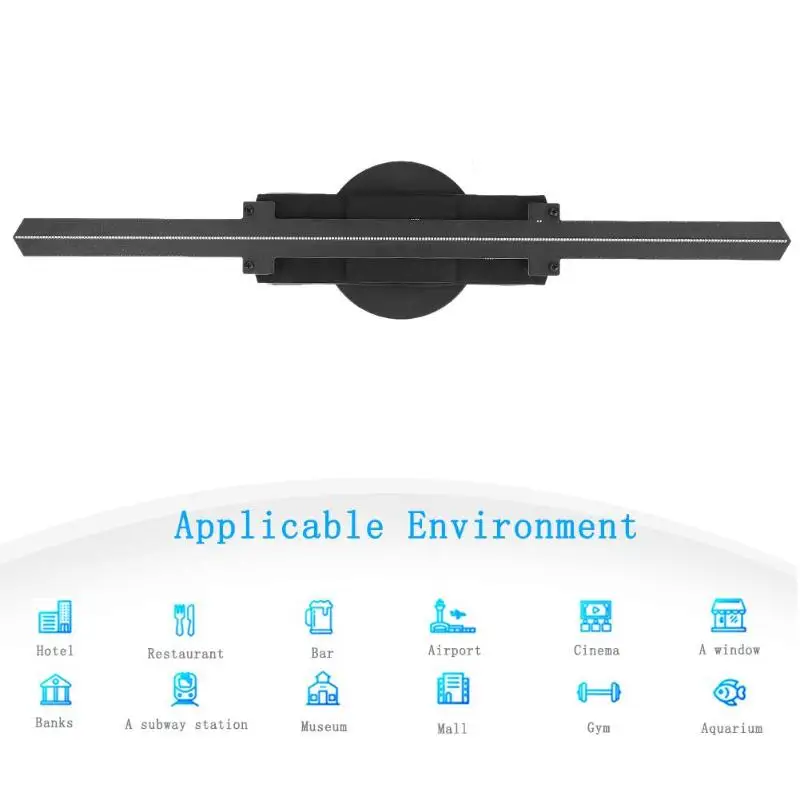 Upgraded 50cm/1.64ft Wifi 3D Holographic Projector Display Fan Portable LED Unique Hologram Player Projector Upgraded 50cm/1.64ft Wifi 3D Holographic Projector Display Fan Portable LED Unique Hologram Player Projector