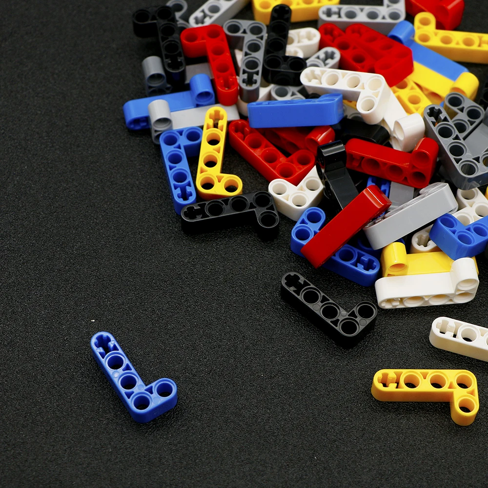 

100pcs Technic Liftarm 4+1 Hole L-Shape Studless Beam Model Accessories Educational Parts Bulk Building Blocks Toys Gifts 332140