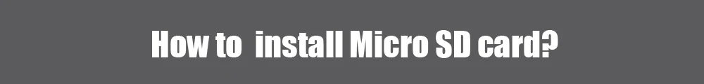 how to install Micro SD card