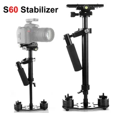 Stabilisateur de prise de vue portable en alliage d'aluminium S60, 60cm, pour caméscope DSLR Canon Nikon