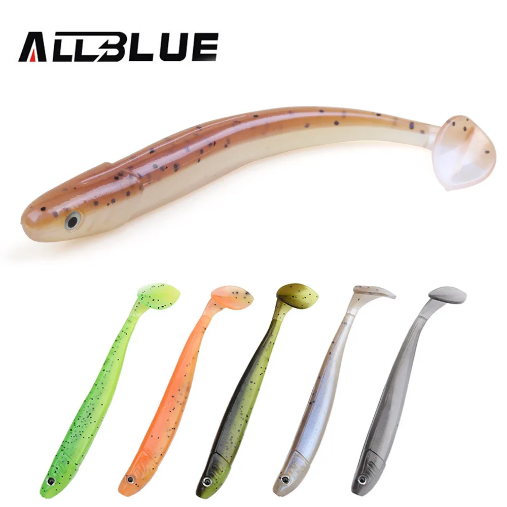  ALLBLUE New Vivid Worm Soft Lures Artificial Fishing Bait Jig Swim Shad Minnow Fishing Tackle Fishi