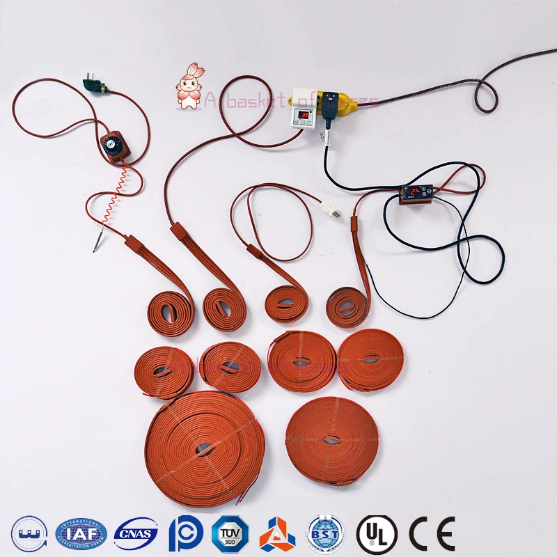 

Contains Thermostat 3m length 50mm width Water pipe heat preservation wire Pipeline antifreeze Automatic temperature control