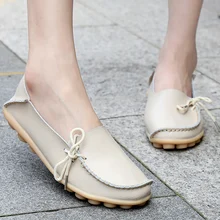 Большие размеры 34-44; женская обувь на плоской подошве; повседневные лоферы из натуральной кожи; женская обувь без шнуровки; вышитый бант-бабочка; 22 цвета; zapatillas