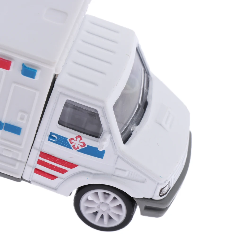 Pull Back Vehicle, Emergency Vehicle Toy, Police Ambulance Car, 1/72 Toy Rescue Vehicle For Kids Toddler Boy & Girl Game Playset