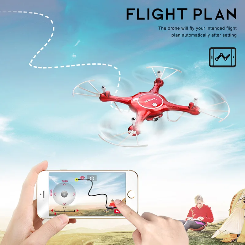 SYMA X5UW RC Drone Quadrocopter With HD Camera WiFi 720P FPV Real-time Smart Phone Control Helicopter Drone With 4G Memory Card