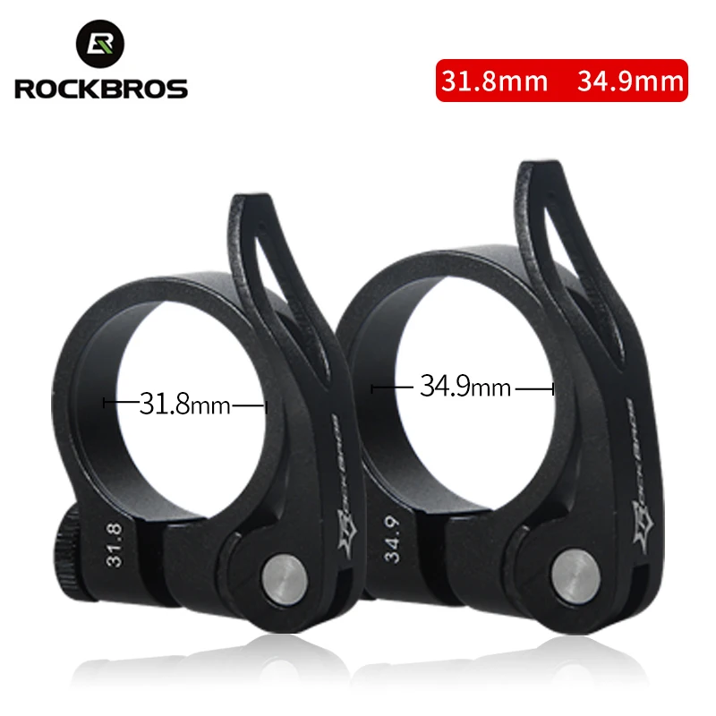 ROCKBROS Cycling MTB Bike Bicycle Aluminum Ultralight Quick Release Bike Seat Post Seatpost Bike Clamp 31.8mm 34.9mm 40g 4Color ROCKBROS Cycling MTB Bike Bicycle Aluminum Ultralight Quick Release Bike Seat Post Seatpost Bike Clamp 31.8mm 34.9mm 40g 4Color