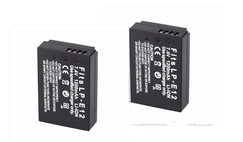 1 шт. 7 4 V 1800 мА/ч LP E12 LPE12 Перезаряжаемые Батарея для цифровой однообъективной