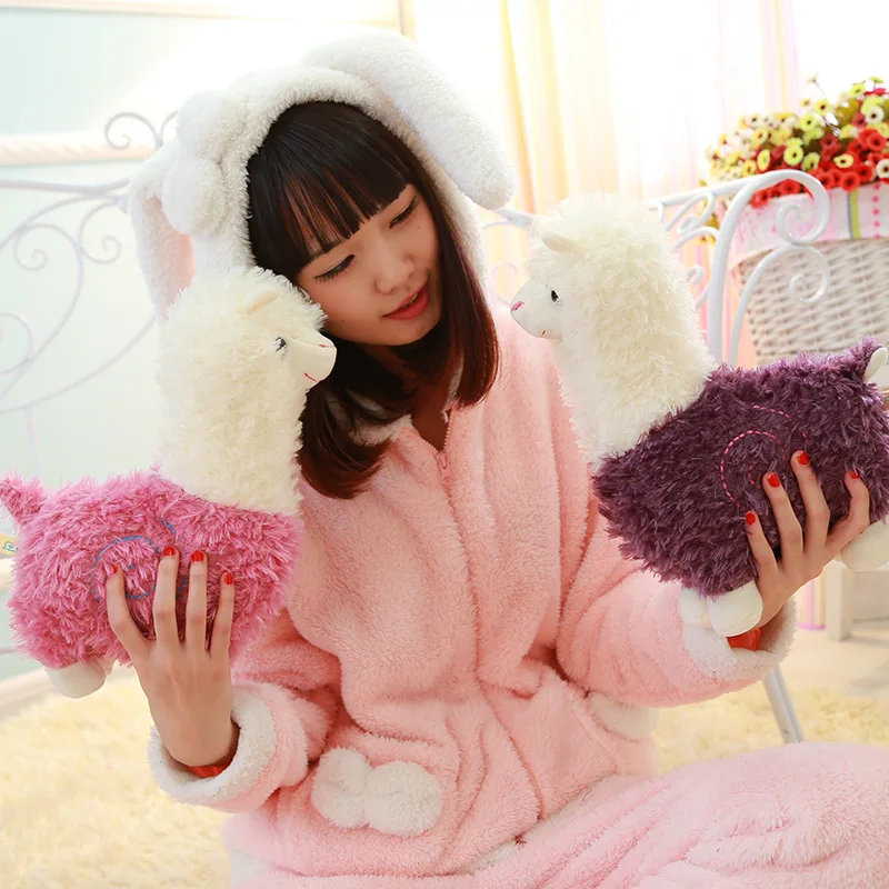 1Pcs-Cute-Alpaca-Plush-Toy-28CM-35CM-45CM-Height-Camel-Cream-Llama-Stuffed-Animal-Kids-Doll (3)