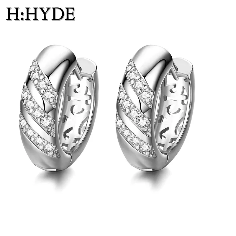 H: HYDE модные круглые серьги-кольца для женщин, ювелирные изделия в стиле стимпанк, золотые, серебряные, круглые стразы, массивные Серьги Brincos