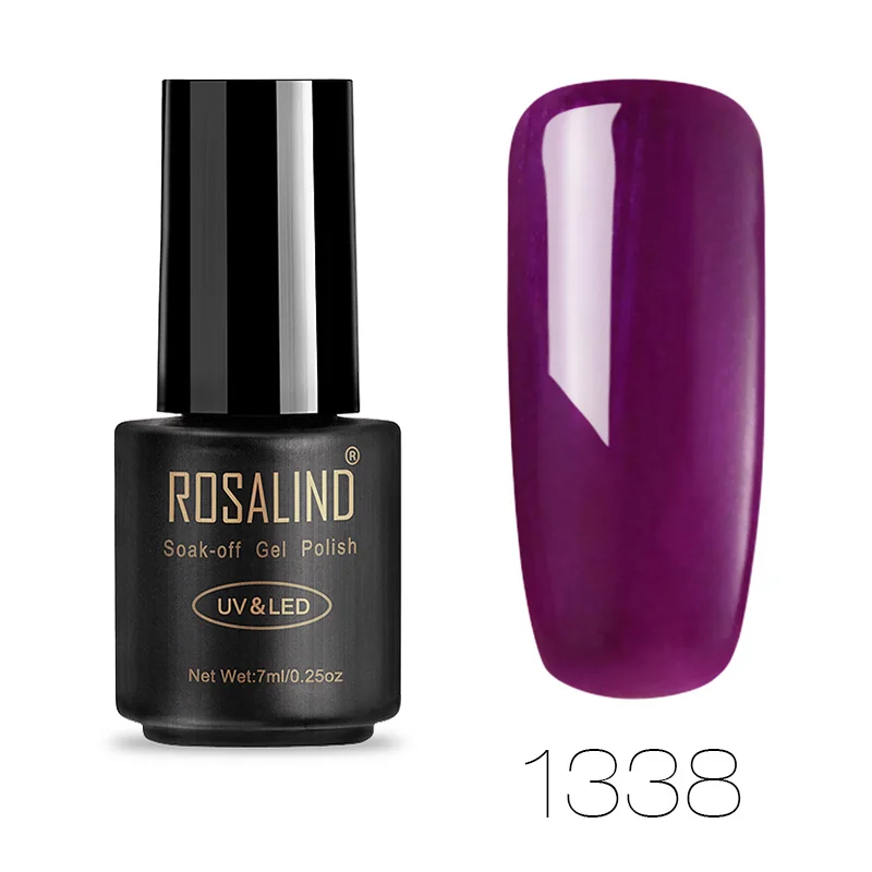ROSALIND лак для ногтей, художественные гибридные Лаки Vernis, полуперманентный УФ-набор, голографический блеск, штамповка, лак для ногтей - Цвет: 1338