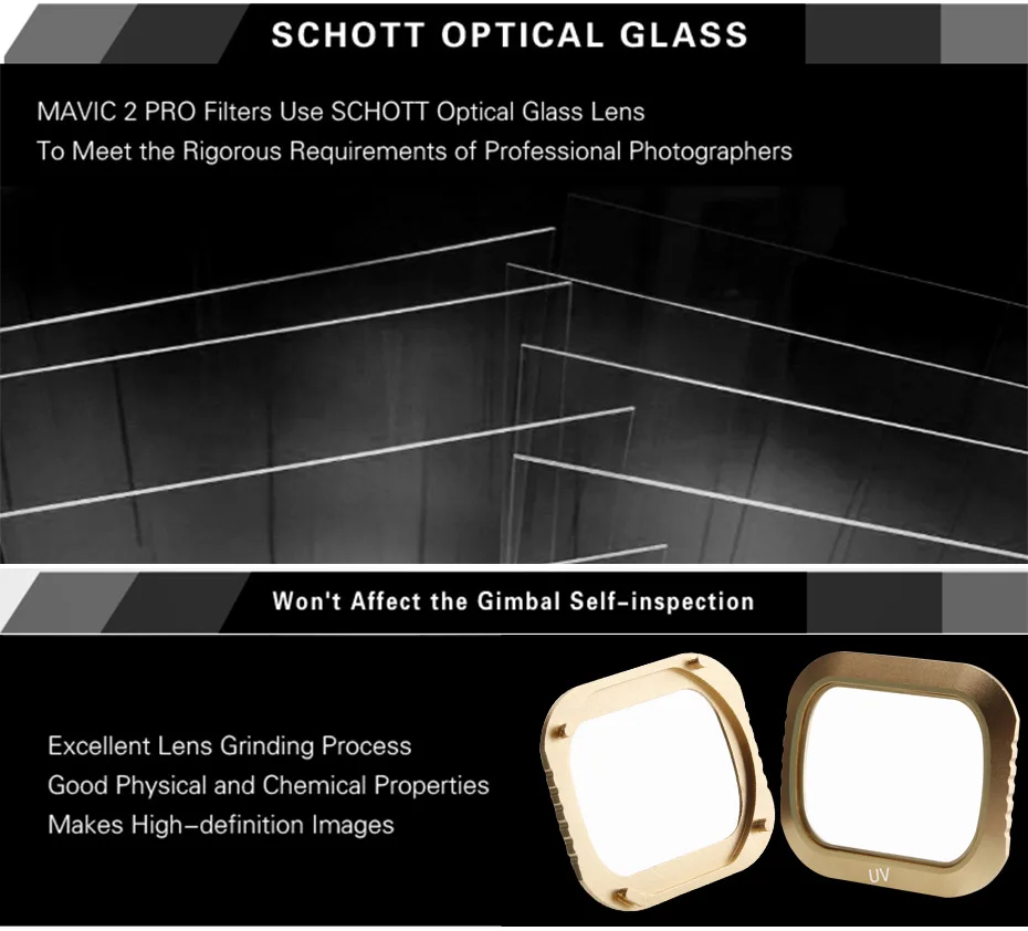 Для Mavic 2 Pro Набор фильтров нейтральной плотности UV+ CPL+ ND4+ 8+ 16 Поляризующий фильтр для DJI Mavic2 Pro/Профессиональная защита дрона