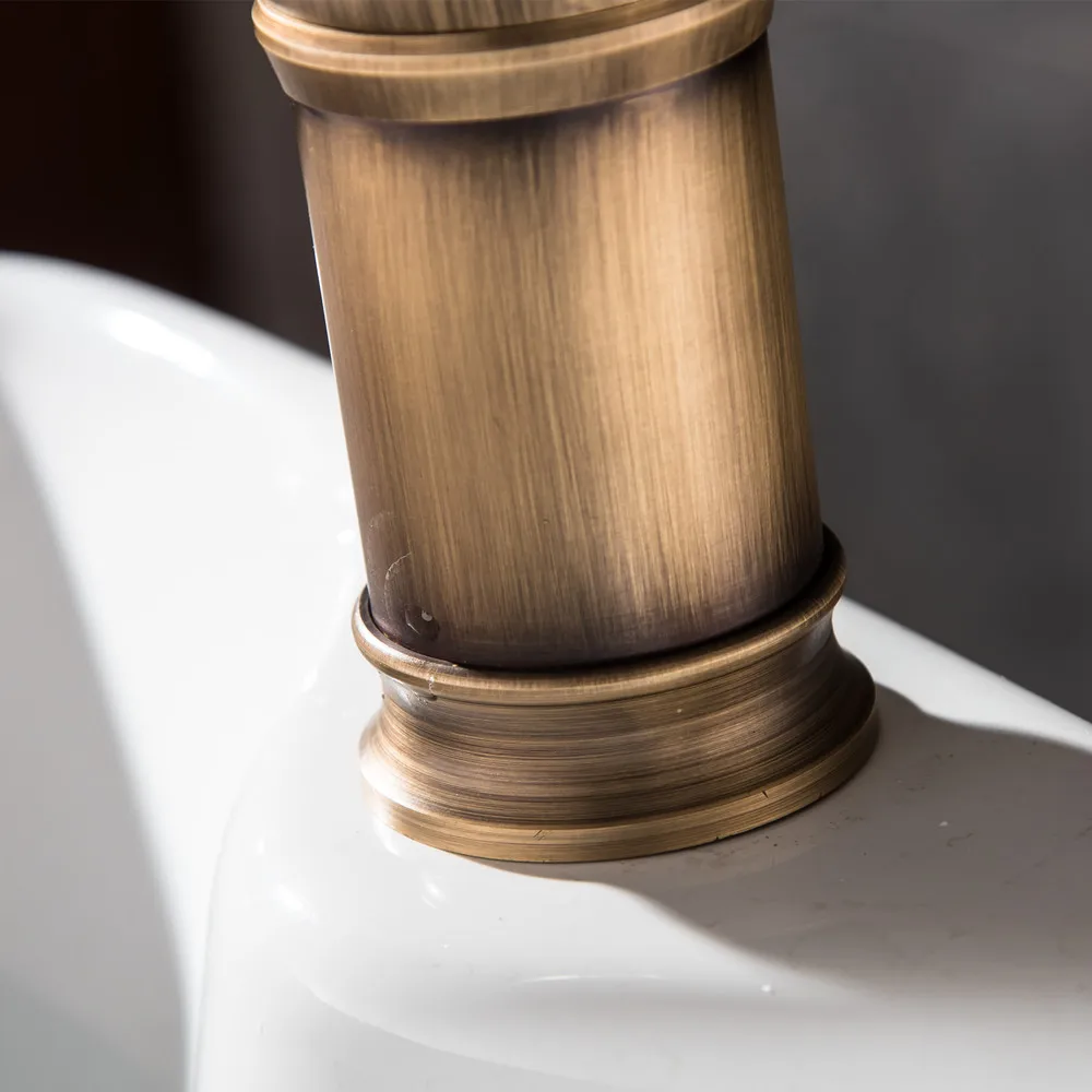 Antique Wine Glass Single Lever waterfall Bathroom Basin Faucet Brass Antique Hot and Cold bathroom Sink Mixer Taps Torneira Mic33